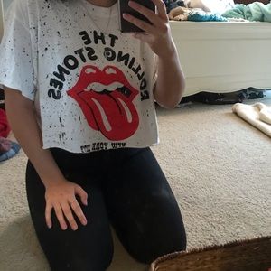 Cropped Rolling Stones tshirt